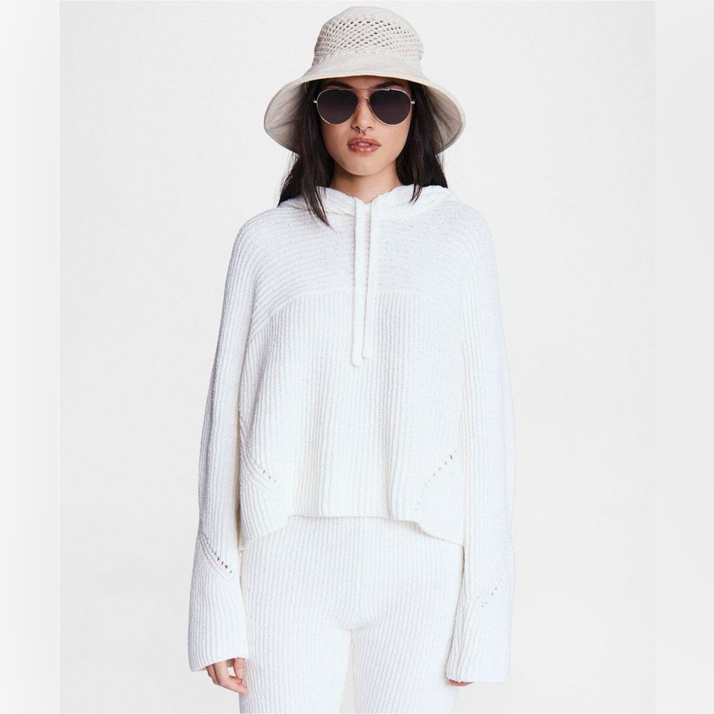 Rag And Bone Sweater Sunny Textured Organic Cotton Beach Hoodie Oversize Organic